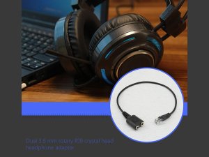 Adapter AV Equip Equip Telefonkabel RJ9 auf 2x 3.5mm Klinke für Headset 25cm 3