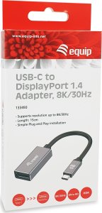 Adapter AV Equip Equip Adapter USB-C -> DisplayPort 1.4       8K60Hz 0.15m gr 5