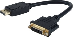 Adapter AV Equip Equip DisplayPort->DVI-I 0,25cm St/Bu 1920x1200/60Hz schwarz 1