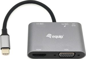 Triton Equip 133483 stacja dokująca Przewodowa USB 3.2 Gen 1 (3.1 Gen 1) Type-C Czarny, Szary 1