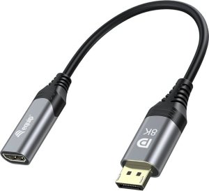 Adapter AV Triton Equip 133446 adapter kablowy 0,15 m DisplayPort HDMI Czarny, Szary 1