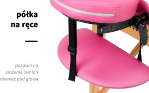 Activeshop Stół składany do masażu drewniany Komfort Activ Fizjo 2 segmentowe róż 21