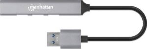 Serwer plików Manhattan MANHATTAN 4Port USB-A Hub 3x480Mbit/s 1xGbit/s USB-A Stecker 5