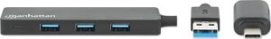 HUB USB Manhattan MANHATTAN 4-Port USB 3.0 Typ-C / Typ-A Kombi-Hub schwarz 3