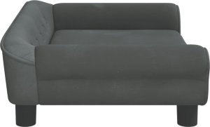 vidaXL Legowisko dla psa, ciemnoszare, 70x48x22 cm, aksamitne 4