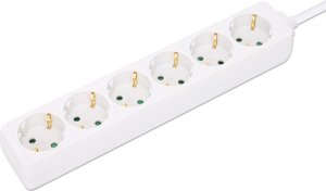 Kabel zasilający Manhattan Manhattan 168304 rozgałęziacz 2 m 6 x gniazdo sieciowe Wewnętrzna Biały 2