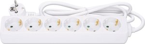 Kabel zasilający Manhattan Manhattan 168304 rozgałęziacz 2 m 6 x gniazdo sieciowe Wewnętrzna Biały 5