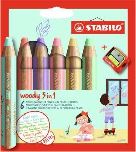 Stabilo STABILO woody 3 in 1, Assorted colours, 6 pc(s) 1