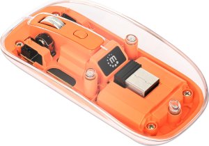 Mysz Manhattan Funkmaus USB-A 4przyciski RGB LED orange transparent 5