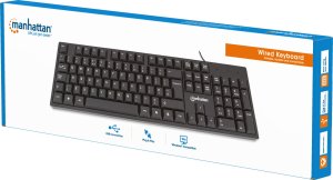 Klawiatura Manhattan 179324 klawiatura USB QWERTY angielski Czarny 11