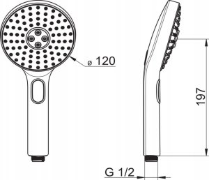 Oras HAND SHOWER 3 SPRAY STYLE 242403 2