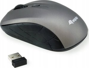 Mysz Equip Optyczna mysz bezprzewodowa USB Mini R+L szary 5