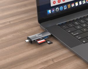 Czytnik Equip Equip Kartenleser USB 3.0+USB-C für SD/MicroSD 4
