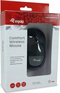 Mysz Equip Optyczna mysz bezprzewodowa USB Comfort R+L czarny 4