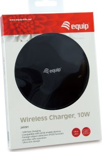 Ładowarka Equip Equip Kabelloses Ladegerät 10W Qi WirelessCharger schwarz 4