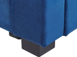 Beliani Łóżko z szufladami welurowe 160 x 200 cm niebieskie LIEVIN 11