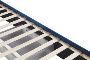 Beliani Łóżko z szufladami welurowe 160 x 200 cm niebieskie LIEVIN 12