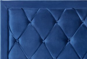 Beliani Łóżko z szufladami welurowe 160 x 200 cm niebieskie LIEVIN 23