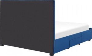 Beliani Łóżko z szufladami welurowe 160 x 200 cm niebieskie LIEVIN 6