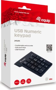 Kalkulator Equip Equip 245205 klawiatura numeryczna Uniwersalne USB Czarny 4