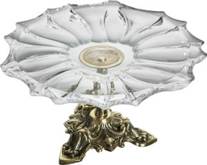 Art-Pol Patera szklana na stopie z mosiądzu 143084 2