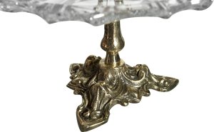 Art-Pol Patera szklana na stopie z mosiądzu 143084 3