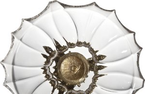 Art-Pol Patera szklana na stopie z mosiądzu 143084 4