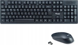 Klawiatura + mysz Equip Equip 245222 klawiatura Dołączona myszka RF Wireless QWERTY Portugalski Czarny 1