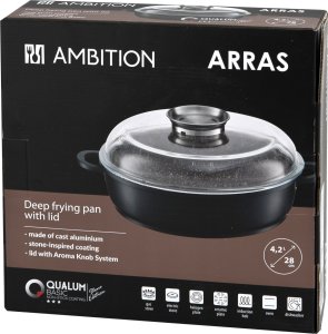 Patelnia Ambition Patelnia głęboka 28 cm  z pokrywą Arras Ambition 8