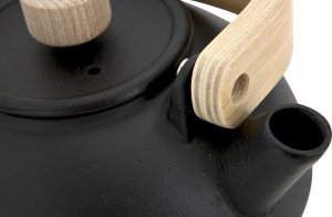 Witek Home Żeliwny czajnik 1,1 L z sitkiem SakuraTea czarny 3