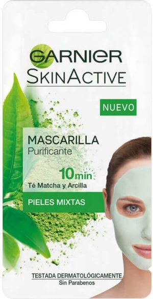 Garnier Skin Active maseczka do twarzy Herbata Matcha i Glinka kaolinowa 8ml 1