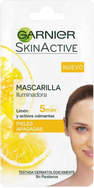 Garnier Skin Active maseczka do twarzy z Cytryną z aktywnym kwasem glikolowym 8ml 1
