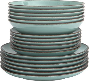 Chodzież Komplet talerzy dla 6 osób City morski 18 el. 2