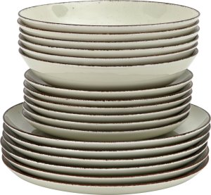 Chodzież Komplet talerzy dla 6 osób City kremowy 18 el. 2