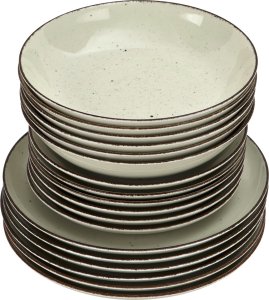 Chodzież Komplet talerzy dla 6 osób City kremowy 18 el. 3