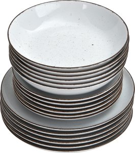 Chodzież Komplet talerzy dla 6 osób City biały 18 el. 3