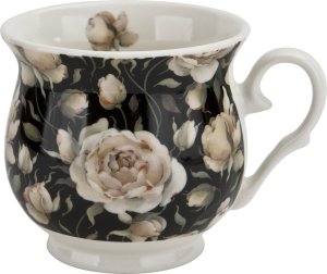 DUO Kubek porcelanowy 500 ml Retro English Roses Black 1