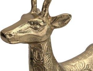 Ewax Figurka ozdobna Renifer H44,5 cm złota metalowa 3