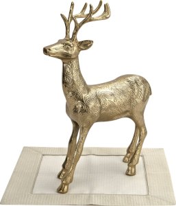 Ewax Figurka ozdobna Renifer H44,5 cm złota metalowa 6