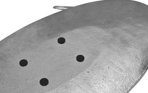 Ewax Taca dekoracyjna z porożem 50x29 cm srebrna EW4789 7