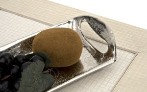 Ewax Taca dekoracyjna 32,5x12x5 cm srebrna EW2594 6