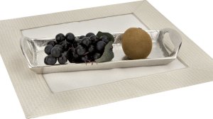 Ewax Taca dekoracyjna 32,5x12x5 cm srebrna EW2594 7