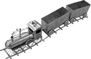 Dekoracja świąteczna Ewax Duża Ozdoba metalowa Pociąg z wagonami 4