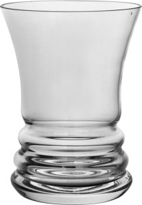 Witek Home Wazon szklany 18,5 cm pręgowany dół Sigma Glass 1