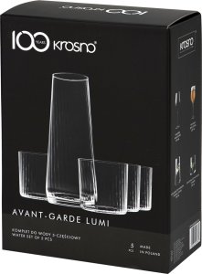 Krosno Komplet 4 szklanek + karafka do wody Avant-Garde Lumi 8