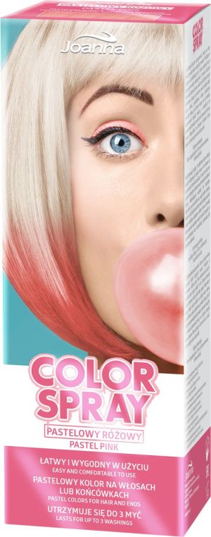 Joanna Color Spray Koloryzujący spray do włosów różowy 150ml 1