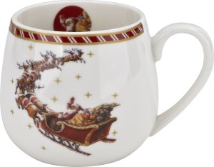 DUO Kubek porcelanowy baryłka 430ml SANTA ON SLEIGH 1