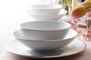 Chodzież Serwis obiadowy dla 12 osób 44 el. Dalia Złota Linia 2