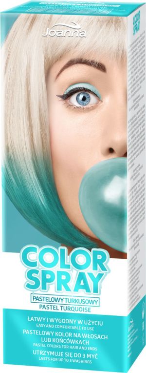 Joanna Color Spray Koloryzujący spray do włosów turkusowy 150ml 1