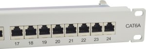 Equip Equip Patchpanel 24x RJ45 Cat6A 19" FTP 1HE ISO/IEC hellgrau 3